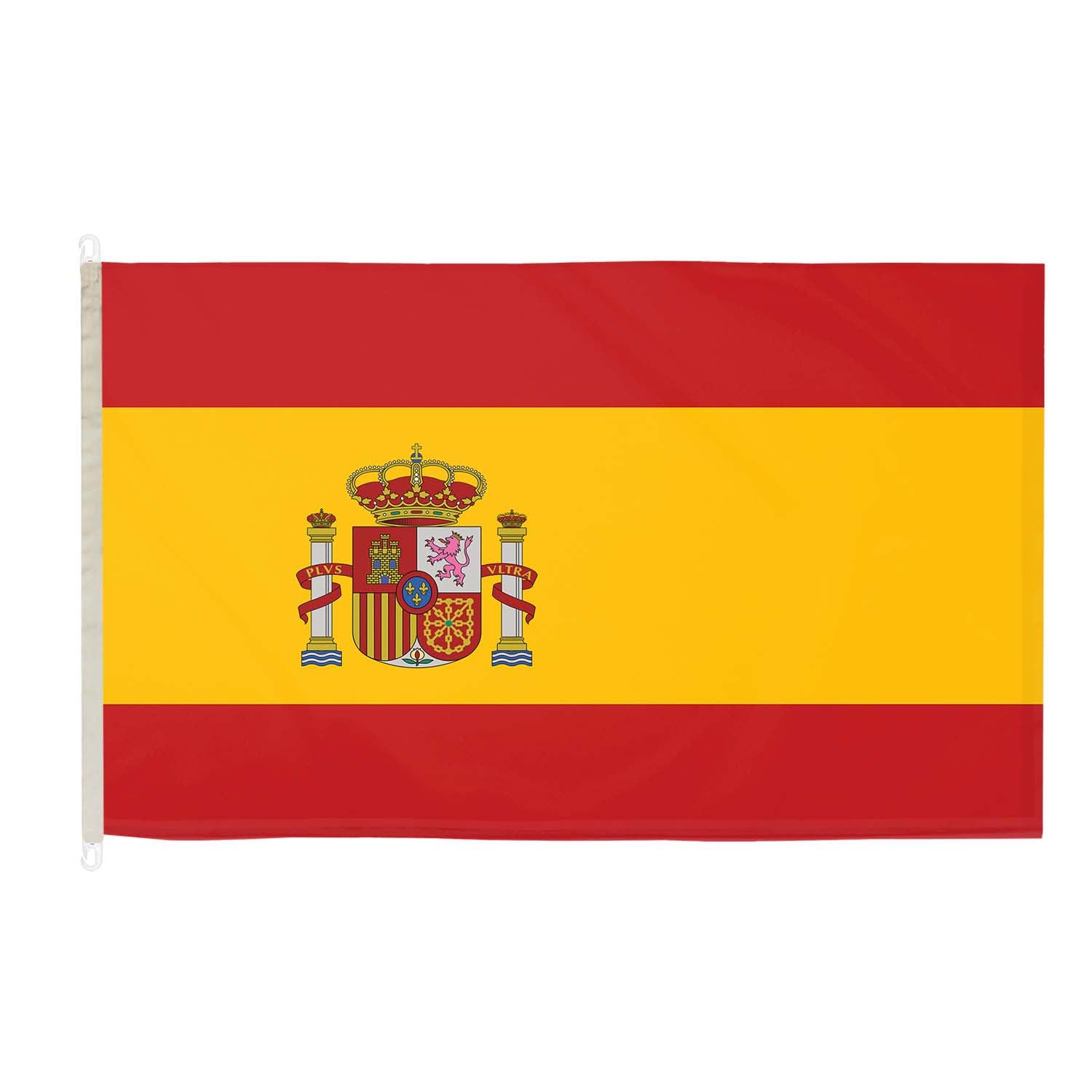 DuraFlag Spain Crest 5ft x 3ft with Clips/Hooks - Premium Quality 5x3 Spanish Flags