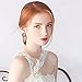 Miraculous Garden Women's Silver Gold Rose Gold Tone Plated Crystal Rhinestone Drop Earrings for Mother's Day (Gold tone plated champagne crystal)