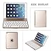 Tablet Backlit Keyboard Case, LESHP Removable Bluetooth Backlit Keyboard Case Slim Smart Folio Case Bluetooth Keyboard Case Cover with Auto Sleep / Wake for iPad Pro 9.7 and iPad Air 2（Gold）
