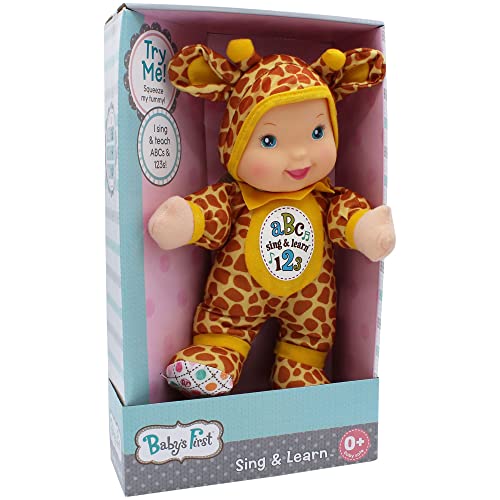Baby's First Sing & Learn Giraffe Soft & Cuddly Singing Musical Doll, Teaches A…