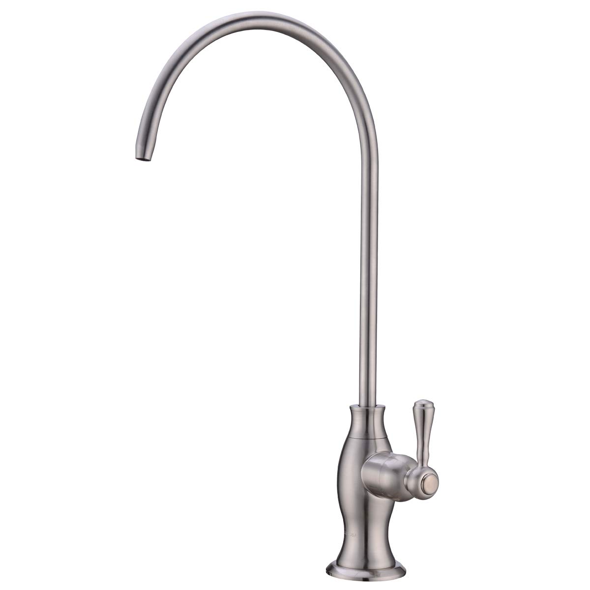 Delle Rosa Commercial Water Filtration Faucet - Modern Brass Brushed Nickel Kitchen Bar Sink Drinking Faucet