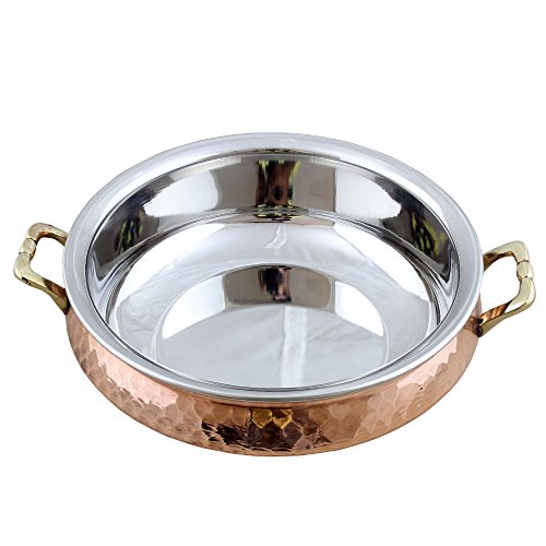 Thanksgiving Black Friday Gifts Copper Stainless Steel Tableware Curry Serving Dishes Bowls Serving Utensils 9 Inches