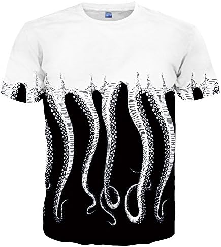 Kayolece Unisex 3D Realistic Printed Casual Short Sleeve T-Shirts Tees XXL
