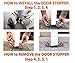 Door Stopper - Revolutionary New Design Stops Movement Forward and Backward - Holds Doors Securely in Place - Ideal for Pet And Child Safety Interior and Exterior Doors - 2 Door Stops Per Pack - Grey