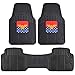 BDK Warner Bros DC Comics Classic Wonder Woman Car Accessories - Heavy Duty Rubber Floor Mats - Custom Fit, No-Slip Grip, All Weather, 3pc Set 2 Front Car Mats 27 x 18 in, 1 Rear Liner 18 x 58 in
