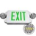eTopLighting LED Green Exit Sign Emergency Light Combo with Battery Back-Up UL924 ETL Listed, AGG1073