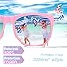 RIVBOS Rubber Kids Polarized Sunglasses With Strap Glasses Shades for Boys Girls Baby and Children Age 3-10 RBK023 （Pink Coating Lens）