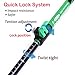 YAHILL® Folding Trekking Pole Collapsible Stick Ultralight Adjustable, Alpenstocks with EVA Foam Handle, for Travel Hiking Camping Climbing Backpacking Walking ((Standard- Black&Green) - 1pc)