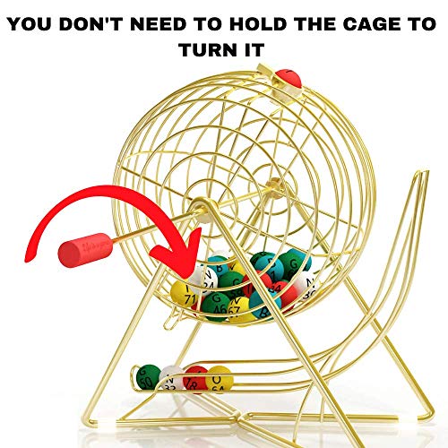 MR CHIPS 11" (Inch) Tall Professional Bingo Set with Steel Bingo Cage