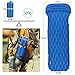 Angemay Ultralight Sleeping Pad - Ultra-Compact Camping Air Mattress for Backpacking, Travelinga and Hiking - Leakproof Portable Outdoor Sleeping Mat with Pillow, for Travel Beach Camping - Blue