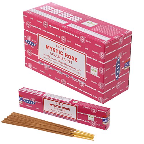 12 Boxes Of Satya Nag Champa Incense Sticks - Mystic Rose