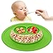 URSMART Mini Size Smile Baby Rice Plate Food Placemats Kids Suction to Dining Table Kitchen Dinnerware (green)