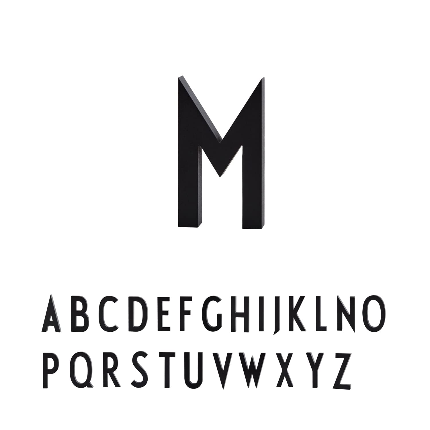 Design Letters Floating House Letters (A-Z) | Aluminium House Numbers | Modern Door Numbers Black | 50mm House Signs Designed in Denmark | Alphabet for Street, Home, Address, Front Door, Apartment