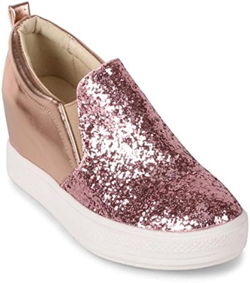 rose gold sparkle sneakers