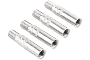 HuGuWdy Valve Stem Extension 4Pcs 39mm, Tire Valve Extension Valve Stem Extenders Tire Valve Extenders Brass Tire Stem Extension Wheel Tire Cap Extender Adapter for Car Motorcycle Truck, Silver