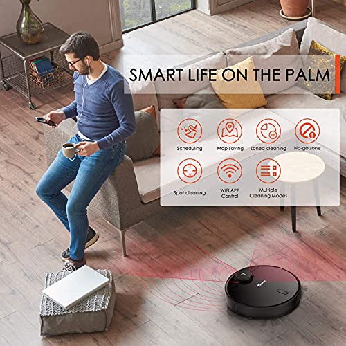 TOCMOC Robot Vacuum and Mop, Smart 5G WiFi Lidar Robot Vacuum with