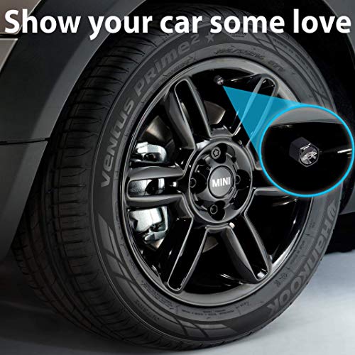 Custom Tire Valve Stem Caps (35 Vehicle Models) Anti-Theft Hexagon Design | Car, Truck, SUV | Leakproof, Airtight, Dustproof Seal | All-Weather, Lock Tight Fit (for Mini Cooper Vehicles) - Thumbnail 2
