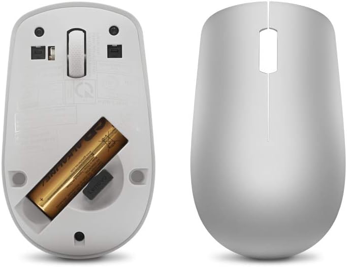 Lenovo 530 Wireless Mouse, Ambidextrous Design, Nano USB Connection, Compatible with Windows Laptops and PCs - Platinum Grey - Image 5