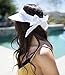 Lullaby Womens Summer UV Protective Wide Brim UPF 50+ Sun Visor White