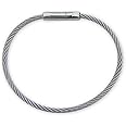 Lucky Line 5-3/4" Twisty Key Ring, Flexible Stainless Steel Wire Loop, Corrosion-Resistant and Durable, 1 Per Pack (83201), Brass