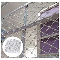 Safety Netting Fence Climbing Woven Rope Cargo Trailer Net Decoration Net, Kids Toddler Pet Balcony Stair Anti-Fall Net for Cats Birds Protective Mesh - White (Color : 5cm, Size : 23M(710ft))