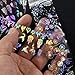 Nail Foil Transfer Sticker,Flame Design Nail Art Stickers Tips Wraps Foil Transfer Adhesive Glitters Acrylic DIY Nail Decoration