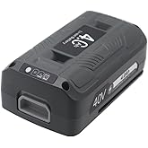 Replacement 4.0Ah Lithium Battery for Snow Jo Sun Jo 40V Cordless Power Tools, Snow Jo 40 Volt Batteries iBAT40 iBAT40XRP iBAT40XR-RM iBAT40-RM Compatible with 40V Snow Blower and Sun Jo Wireless iON