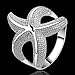 Happy Gogou Fashion 925 Silver Plated Jewelry Chic Curvy Starfish Lovely Party Ring Size 7 8 (7)