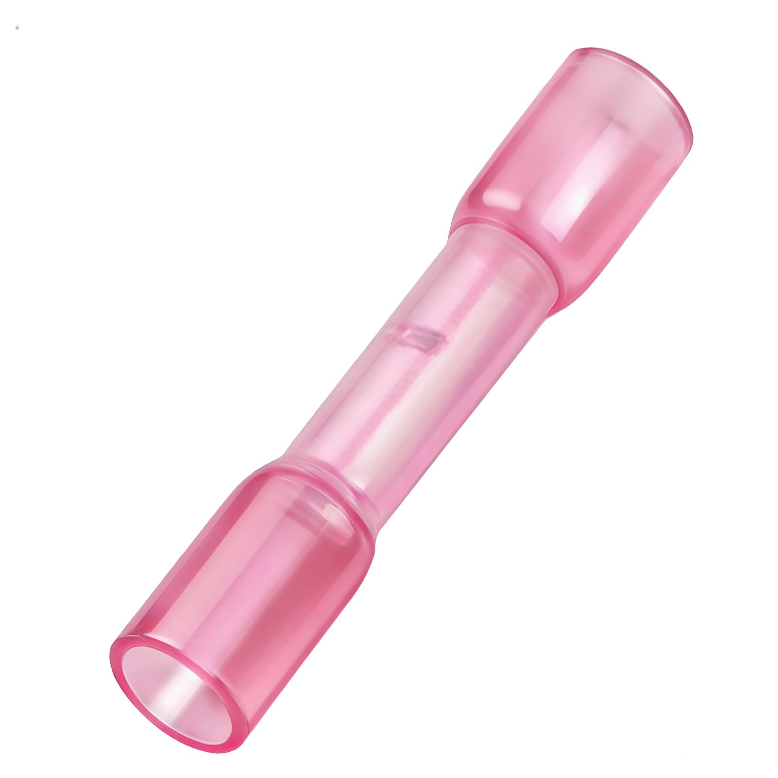 Heschen Butt Splice Connector Heat Shrinkable Insulated, BHT1.25, 0.5-1.5mm² (22-16 AWG), Electrical Cable Crimp Tube Sleeving Wrap, Red, 50 Pack