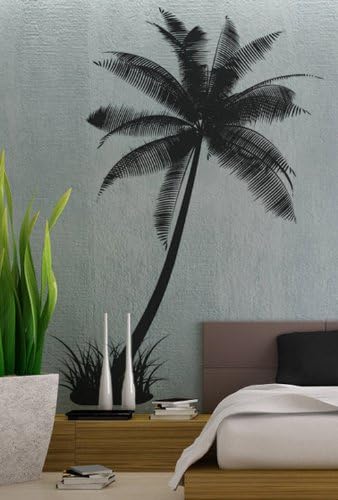 uBer Decals Vinyl Wall Decal Sticker Palm Tree 2 233 85x39 inches - Gold