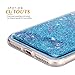 ESEEKGO Case Compatible iPhone 7 Plus, ESEEKGO Floating Liquid Case Compatible with iPhone 7 Plus Soft Cover TPU Bumper Bling Bling Case (Blue)