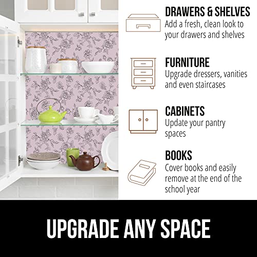 Gorilla Grip Peel and Stick Adhesive Removable Liner for Books, Drawers