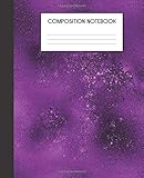 Composition Notebook: Faux Luxury Purple Metallic Glam College Ruled Notebook Lined School Journal