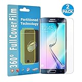 Samsung Galaxy S6 edge screen protector [full coverage] wtbone screen protection film life replacement - anti-foam ultra-high-definition high-definition shield - clear(2 Pack)