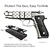 leeken Gun Magnet Mount with 3M Tape & Holster- Multi Angle Adjustable Design Never Damage car or Desk-Rubber Coated 43 Lbs Rated -Concealed Holder for Handgun,fit for All Surface (2 Pack)