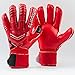 Coodoo Goalie Goalkeeper Gloves with Pro Fingersaves, Strong Grip for The Toughest Saves, Protection to Prevent Injuries, Fit Match Training, Adult, Youth,Size 6-11 (Black & Red, 6)