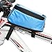 JOY COLORFUL Bicycle Bags Bicycle Front Tube Frame Cycling Packages 4.2,4.8,5.5 inches Touch Screen Mobile Phone Bags Professional Bicycle Accessories (Blue, Large)