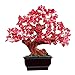 Parma77 Feng Shui Red Crystal Money Tree Bonsai Style Decoration for Wealth and Luck