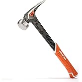 VANQUISH 11oz Titanium Framing Hammer Straight Rip Claw with Smooth Face, Magnetic Nail Hodder, One Piece Forged Anti-Vibration Design, Soft Grip 0536