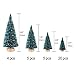 KUUQA 36Pcs Mini Sisal Snow Frost Christmas Trees Bottle Brush Trees Plastic Winter Snow Ornaments Tabletop Trees with Merry Christmas Letters for Xmas Party Diorama Models Small Size Trees