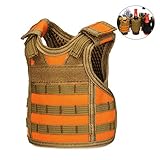 CyberDyer Beer Vests Beverage Cooler Tactical Mini Molle Adjustable Beverage Holder for 12oz or 16oz Cans or Bottles