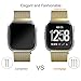 Ouwegaga Bands for Fitbit Versa Replacment Bands Metal Fitbit Versa Smartwatch Bracelet Milanese Loop Stainless Steel Straps for Men Women Small Silver
