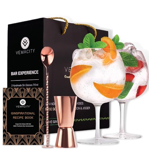 Balloon Gin Glasses + Rose Gold Accessories