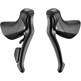 microSHIFT Sword Black Drop Bar Shifter and Brake Lever Set - 9-Speed Compatible with Gravel, Disc and Rim Brakes, Ergonomic Steel and Composite Construction, Internal Cable Routing, Adjustable Reach