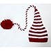 Coberllus Newborn Baby Photo Props Outfits Crochet Christmas Long Tail Hat for Girls Photography Shoot