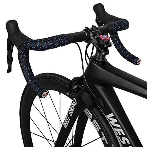 WESTGIRL Road Bike Handlebar Tape, EVA Non-Slip Soft Bicycle Bar Tape with End Plugs, Durable & Shock-Absorbing Cycling Handle Warps - 2 Rolls - Thumbnail 2