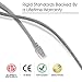 GearIT Cat 6 Ethernet Cable (10-Pack 10 Feet) Cat6 Network Patch, 10Gbps, RJ45, Snagless Cord, Gold-Plated Connectors, Internet for PC, TV, Tablet, Router, Printer, Servers, IT Data Center - Gray