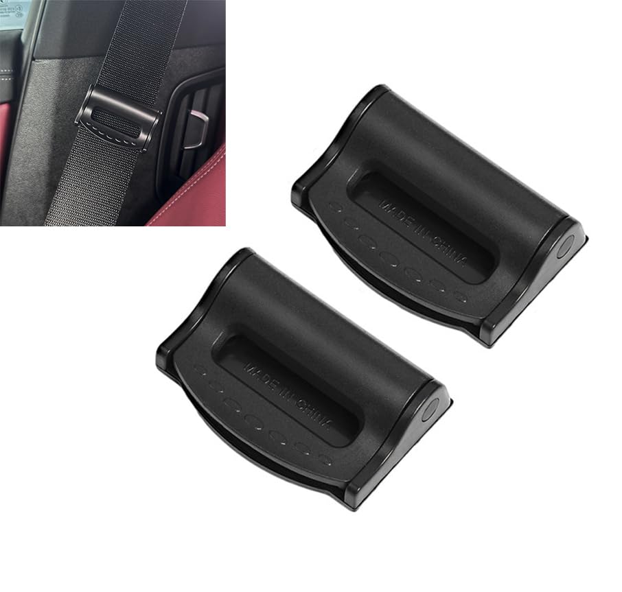 Photo 1 of 2PCS Car Seatbelt Clip,Universal Automotive Seat Belt Adjuster for Adults,Comfort Vehicle Shoulder Neck Strap Adjuster Clips for Most Cars (Black)