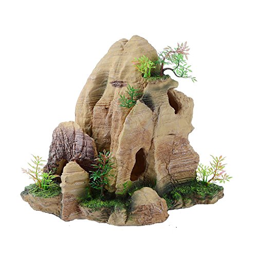 Saim Mountain View Aquarium Decor Stone Rockery Hiding 