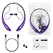 Rymemo Bluetooth Headphones, Shine Like Diamond Surface Wireless Bluetooth Headset Sports Earphones w/Mic HD Stereo In Ear Earbuds for Gym Running Workout Headsets, Purple